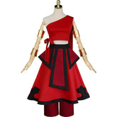 Anime Avatar The Last Airbender Cosplay Costume Katara Cospaly Red Dress Costume For Sale